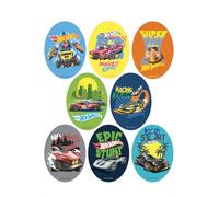 8 Toppe serigrafate per auto e camion per bambini da stirare sui vestiti. Applicazioni termoadesive per riparare e decorare pantaloni, giacche, maglioni e zaini.