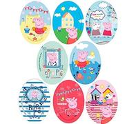 8 toppe serigrafate per bambini da stirare sui vestiti. Applicazioni termoadesive per riparare e decorare pantaloni, giacche, maglioni, zaini, ecc. (Peppa Pig)