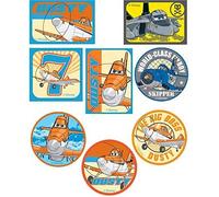 8 toppe serigrafate per bambini da stirare sui vestiti. Applicazioni termoadesive per riparare e decorare pantaloni, giacche, maglioni, zaini, ecc. (Dusty aereo forma)