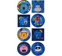 8 toppe serigrafate per bambini da stirare sui vestiti. Applicazioni termoadesive per riparare e decorare pantaloni, giacche, maglioni, zaini, ecc. (Save Earth)