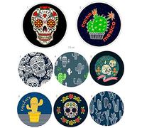 8 toppe serigrafate per bambini da stirare sui vestiti. Applicazioni termoadesive per riparare e decorare pantaloni, giacche, maglioni, zaini, ecc. (Mexico)