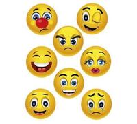 8 Toppe serigrafate per bambini da stirare sui vestiti. Applicazioni termoadesive per riparare e decorare pantaloni, giacche, maglioni, zaini, ecc. (Emoji 1)