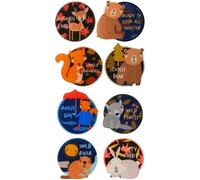 8 toppe serigrafate per bambini da stirare sui vestiti. Applicazioni termoadesive per riparare e decorare pantaloni, giacche, maglioni, zaini, ecc. (Animals)