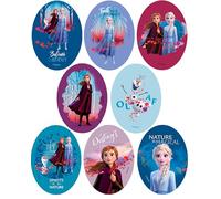 8 toppe serigrafate per bambini da stirare sui vestiti. Applicazioni termoadesive per riparare e decorare pantaloni, giacche, maglioni, zaini, ecc. (Frozen)