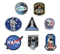 8 toppe termoadesive con motivo astronauti, toppa con bandiera ricamata, toppa per vestiti fai da te