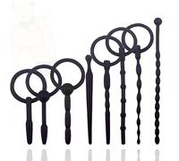 8 Tubo da massaggio in silicone per principianti maschi (nero)