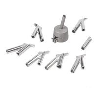 8 ugelli per saldatura in acciaio inox per saldatura ad aria calda in plastica, compatibili con dispositivi da 1500 2000 W, tra cui ugelli di saldatura a velocità multipla, 8 pezzi