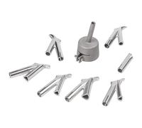 8 ugelli per saldatura in acciaio inox per saldatura ad aria calda in plastica, compatibili con dispositivi ad aria calda 1500 2000 W, comprese varie forme di ugello