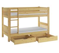 8 varianti di elegante letto castello divisibile 90x200 in Pino V-60.12-09Ni100