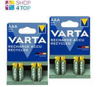 8 VARTA Recharge Batteria Recycled AAA Lr03 800Mah Nimh Hr03 1.2V 4Bl New
