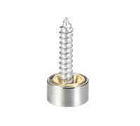 8 viti a specchio in acciaio inox con chiodi a testa cilindrica progettate per il montaggio a specchio su tavoli, armadi, cartelli in vetro e vari mobili (16 mm)