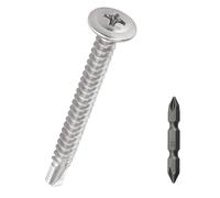 8 viti Phillips con testa a cialda da 3,5 cm (50 pezzi), in acciaio inossidabile 410, viti autofilettanti a testa wafer Phillips, Fayeploo (con punta cacciavite Phillips)