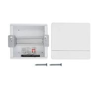 8 Way Electrical Distribution Box | Steel & PC Flame Retardant Junction Box with Built - in DIN Rail | Modern Concealed Installation for Homes/Offices/Hotels | 222x210x100mm