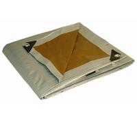 8 'x 10' Dry Top Heavy Duty Silver/Brown Reversible Full size 10-mil Poly TARP item #, 210156
