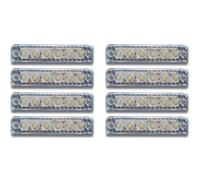 8 x 12V LED BIANCO INDICATORI DI POSIZIONE LATERALI ANTERIORI LUCI CAMION...