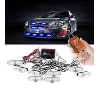 8 x 2 LED 8 in 1 DC12V Telecomando Senza Fili LED Luce Stroboscopica Avvertenza - Fuoco Lampeggiante Per la Griglia del Camion Dell'automobile DRL Ambulanza Polizia Moto (8 Luce Blu)