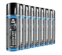 8 x AAB Aria Compressa Spray 400ml - Kit PC, Tastiera, Stampanti, Televisioni, Fotocamere e Altri, Bombole Aria Compressa, Spray da Pulizia con Tubo di Estensione, Rimozione di Polvere, Tubo