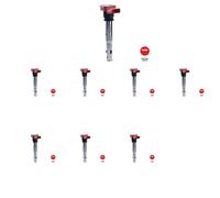 8 x Bobina d'accensione NGK per AUDI, LAMBORGHINI, PORSCHE, VW A4 B6, A4 B7, A4
