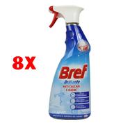 2 Flaconi Bref Spray Brillante Anti-Calcare e Igiene per Superfici Bagno 750ml