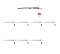 8 x Candela a incandescenza NGK per BMW, KIA, OPEL, SAAB 44077 I, 44079 I, 7