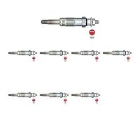 8 x Candela a incandescenza NGK per DAEWOO, MERCEDES-BENZ, PUCH, SSANGYONG 124