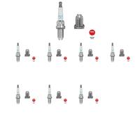 8 x Candela NGK per ALPINA, AUDI, BENTLEY, BMW, LAND ROVER, MINI