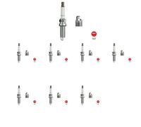 8 x Candela NGK per HONDA ACCORD IX