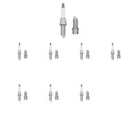 8 x Candela NGK per RENAULT CLIO III, CLIO III Furgon/hatchback