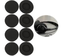 8 x cuscinetti auricolari di ricambio, 50 mm, colore nero, morbidi cuscinetti in schiuma per PC auricolari, traspiranti, durevoli, comodi e fonoassorbenti, cuscinetti di ricambio per PC USB