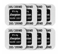 8 X Energizer 395 399 Batterie In Ossido D'Argento 1.55V SR927SW SR57 Orologio