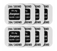 8 X ENERGIZER Argento Ossido 394 380 Batterie 1.55V SR45 SR936SW Orologio