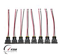 8 X EV1 OBD1 Carburante Iniettore Connettori Spine Cavi Clip Codini Per Bosch