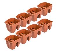 8 x fioriera 24 cm vaso da appendere vaso da fiori vaso da balcone vaso da ri...