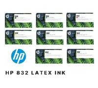 8 X Inchiostro Originale HP Latex 700 700W Set 832 4UV75A-4UV82A 1000ml