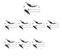 8 x Leva valvola KOLBENSCHMIDT per BMW 3 E30, 3 E36, 5 E34, 7 E32, 8 E31