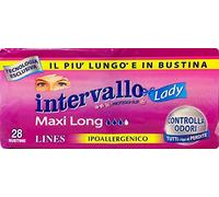 8 x LINES Proteggi Slip Intervallo Maxi Long 28 Bustine 28 PEZZI