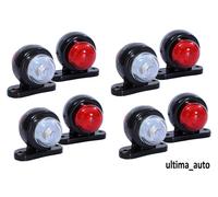 8 X Mini Side Rubber Led Marker Lights Trailer Truck Lorry Camper 24V