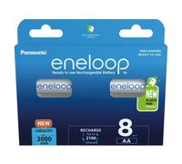 8 X Panasonic Eneloop Batterie AA 2000mAh Ricaricabili Ni-MH Accu LR6 BK-3MCCE