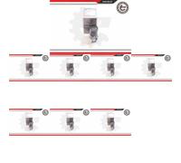 8 x Sensore di parcheggio retromarcia ESEN SKV per AUDI, SKODA, VW A4 B6, A4 B7