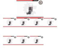 8 x Sensore di parcheggio retromarcia ESEN SKV per BMW, MINI 5 E39, CABRIO R52