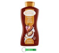 8 x Spuma di Sciampagna Bagnodoccia Crema Nutriente - Gel doccia con olio di argan e patchouli - Cura del corpo e lavaggio 650 ml + portachiavi Beni Culinari