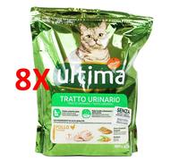 8 X Ultima Cat Tratto Urinario Crocchette Pollo - Riso - Verdure Busta 800 Gram