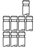 8 x Valvola di aspirazione TRW Engine Component per MERCEDES-BENZ CLK (C209)