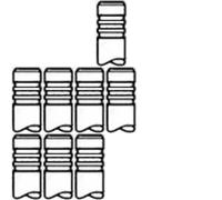 8 x Valvola di scarico TRW Engine Component per AUDI, SEAT, SKODA, VW A1, A3