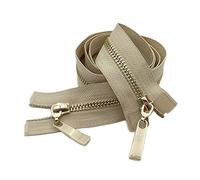 80/100/120cm cerniere con doppio cursore Luce, Metallo, Oro dentini della cerniera Albicocca, 5# 100cm