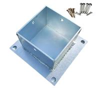 80 100 130 150 200 Mm Protezione per Palo, Supporto per Palo Pergolato per Corrimano Portico per Ponte Ringhiera Ringhiera Piastra di Recinzione, Addensare Ferro Zincato Recinzione, 145x145x100MM