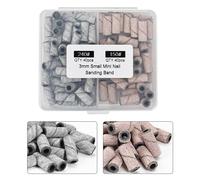 80/120/150/180/240Grit Nail Machine Drill Bit di levigatura bande Set Per File Acrilico Chiodi Gel Rimozione Bit Attrezzature Salone Forniture di Arte Portatile