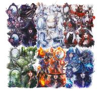 80 adesivi a forma di strega, album di ritagli, adesivi fai da te