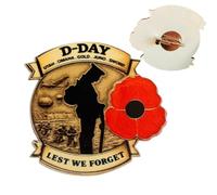 80° anniversario del D-D,Pin '80° anniversario del D-Day, ricordo del D-Day, spille da uomo, per gli eroi del coraggio della storia, incrollabile, decorazione da reew, Consulte la descripción