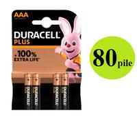 80 batterie ministilo AAA alcaline DURACELL PLUS MN2400 100% ENERGIA IN PIU'